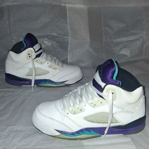 Air Jordan 5 Grape, Retro O.G. Sneakers, Women 8